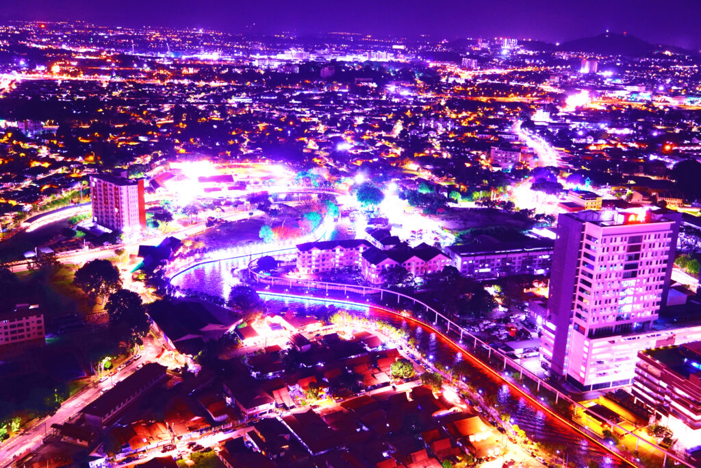 The Shore Sky Towerからの夜景