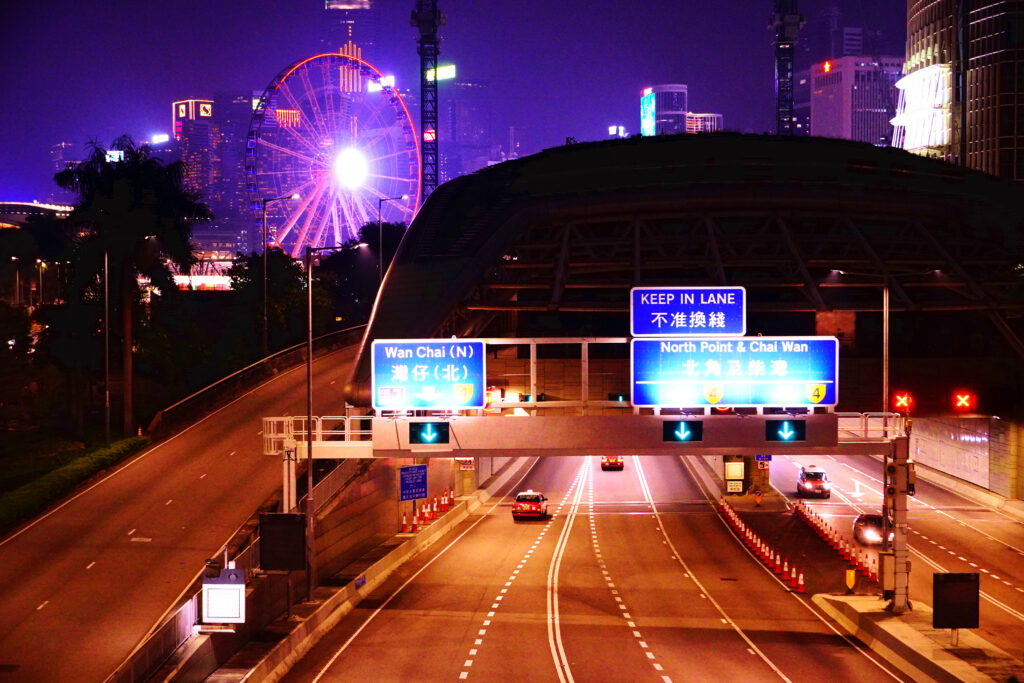 香港 中環(セントラル) 夜景