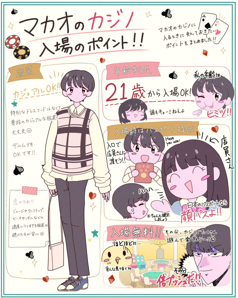 マカオのカジノ入場のポイント